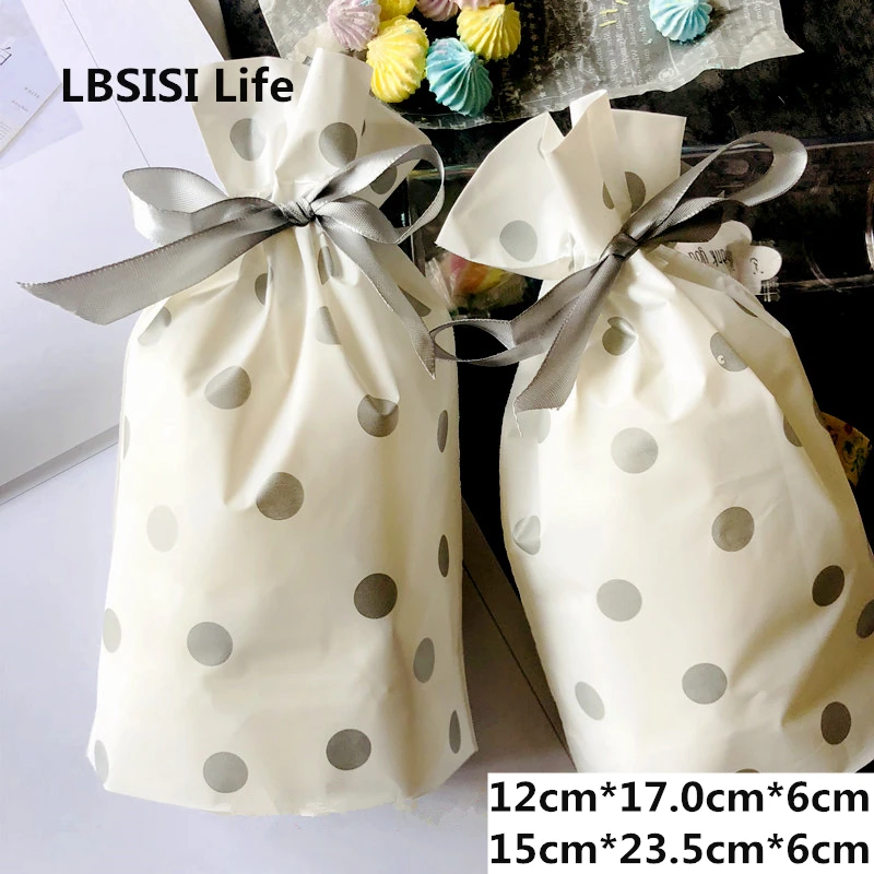 Пластиковые пакеты на шнурке для печенья LBSISI Life 50 шт. пластиковые закусок