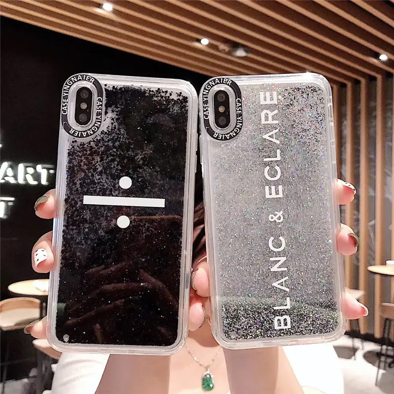 Блестящий зыбучий песочный Жидкий чехол для iPhonex XS XR XSMAX задняя крышка