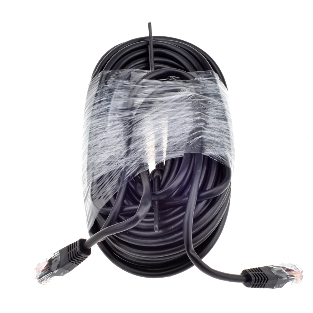 Gadinan 8 шт. RJ45 CAT5E CAT5 LAN Ethernet сетевой кабель черный 20 м 60 футов Специальный для IP PoE