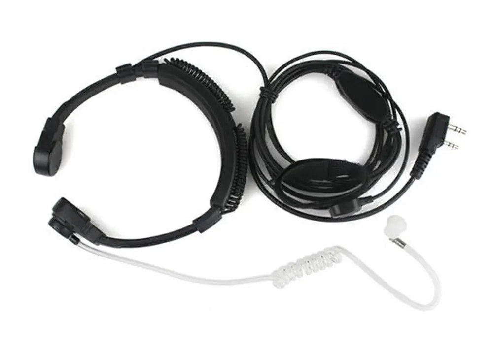 XQF Throat Mic Headset Earpiece PTT For Walkie Talkie Baofeng UV5R