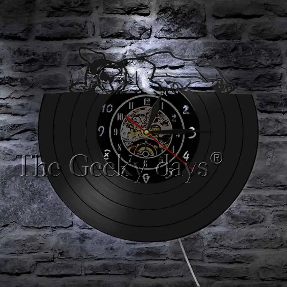 Очаровательные сонный Французский бульдог настенные часы спящий щенок