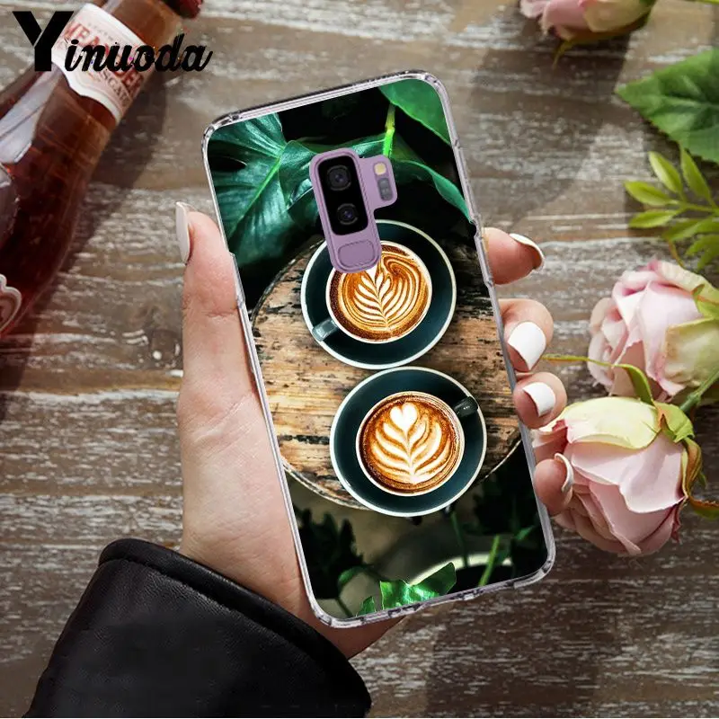 Yinuoda чашка кофе Роскошный Уникальный Дизайн чехол для телефона для samsung S5 S6 S6 edge S6edge Plus S7 S8 S9 Plus чехол