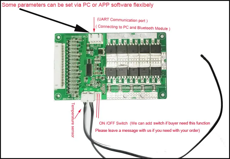 36V 10S умная литий-ионная аккумуляторная печатная плата Bluetooth Mobile BMS для 42V литий-ионная система батарей для электровелосипеда с 30A током