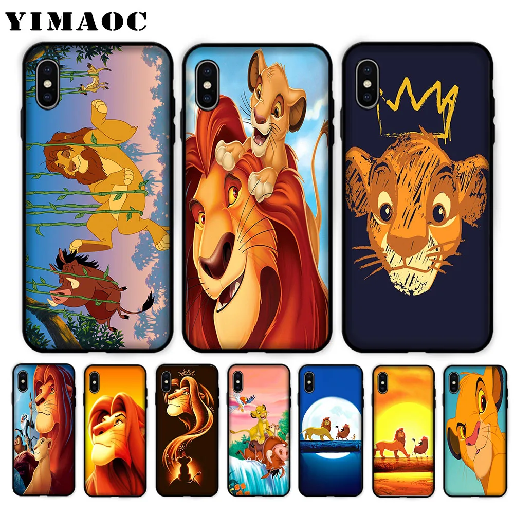 YIMAOC лев Король мягкий чехол для iPhone XS Max XR X 7 8 6 6S Plus 5 5S SE |