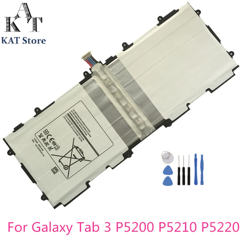KAT T4500E 6800mAh Tablet Battery For Samsung Galaxy Tab 3 10.1 P5200 P5210 P5220 Batteries Best After-sales service | Мобильные