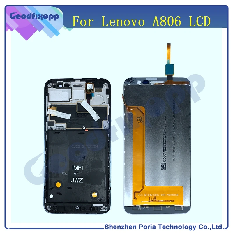 Дисплей для Lenovo A806 сенсорный экран дигитайзер с рамкой в сборе сменный ЖК-дисплей