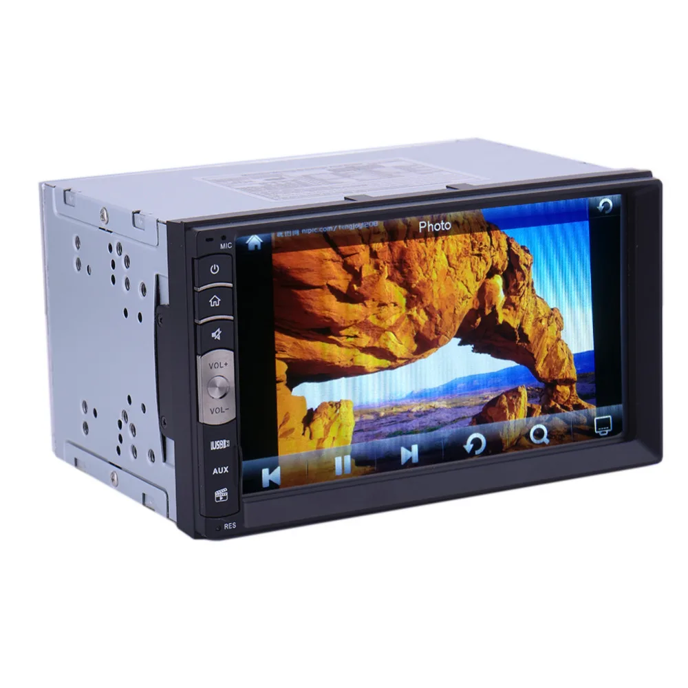 7 дюймов 2 Din HD Сенсорный экран Bluetooth стерео радио FM AM/MP5 USB порт/слот для карт памяти