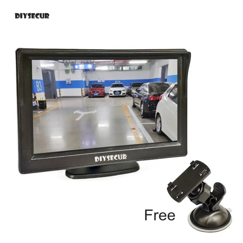 DIYSECUR 5-дюймовый автомобильный монитор TFT LCD 5 &quotHD цифровой 16:9 800*480 экран 2-полосный