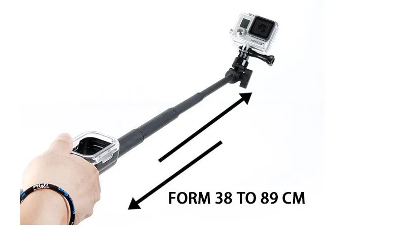 Gopro Monopod WIFI Remote Control Pole 35cm 98cm Self Selfie Stick Tripod Mount Telescopic Rod with Screw For Go Pro Hreo3 3+ 4|rod titanium|rod