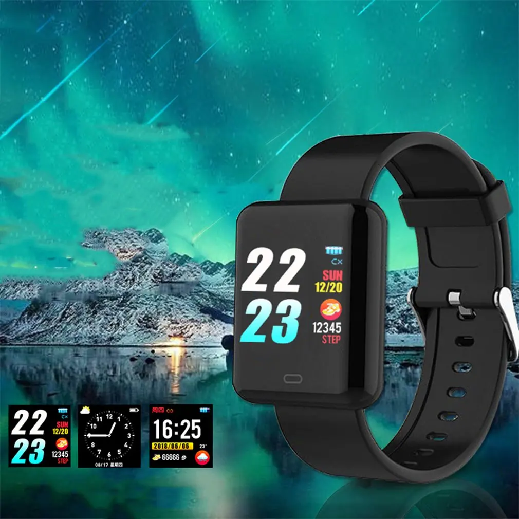 TLWB 8Pro 1 3 &quotцветной экран Smartband Монитор артериального давления пульсометр
