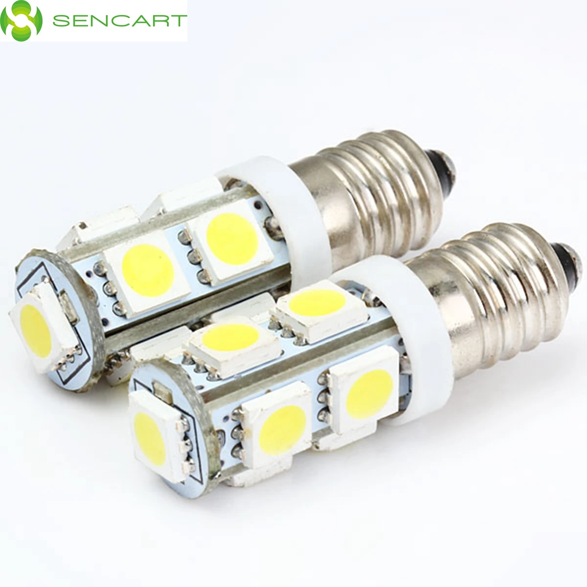 Sencart e10 2psc 12 В 9led 5050smd лампы теплый белый 3000 3500 К birne лампе schraub sockel fahrzeug dc12v|fahrzeuge| |