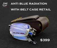 lentes de lectura clara vida clamp clip on belt easy carry foldable antiblue ray reading glasses 1 1 5 2 2 5 3 3 5 4