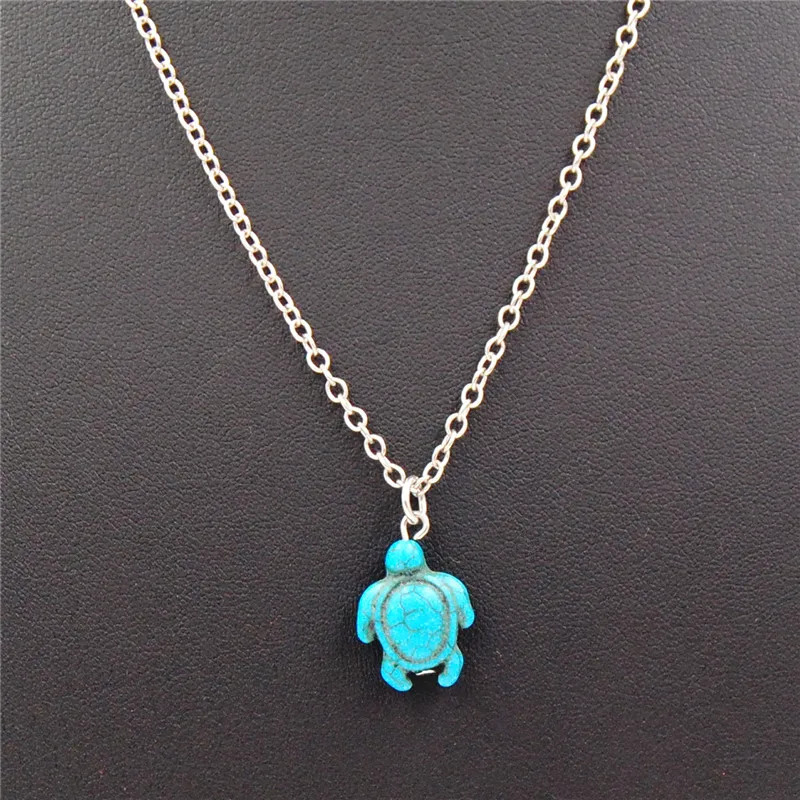 1 шт. подвеска в стиле бохо с синими черепахами ожерелье милые животные ювелирные