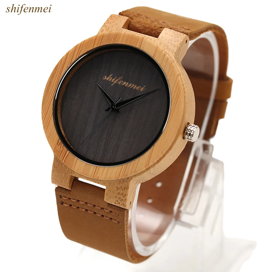 Роскошные деревянные часы без номера Креативные мужские reloj madera relogio masculino montre