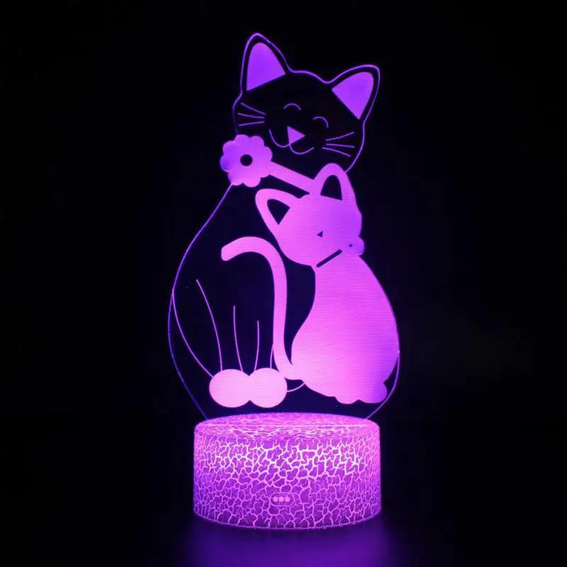 Usb светодиодный 3d светильник в виде кошки для детской комнаты собаки внешний