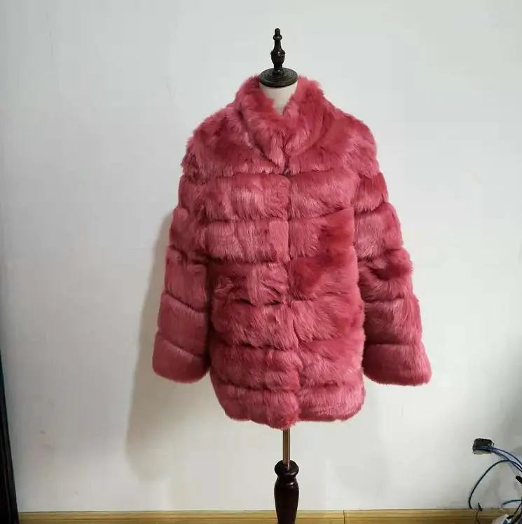 S-3XL размера плюс, зимняя новинка, модный бренд, искусственный Лисий мех, куртка для женщин, хорошее качество, толстое теплое пальто из искусственного меха, wj1635, Прямая поставка