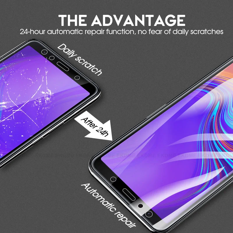 Защитная Гидрогелевая пленка 9D для Samsung Galaxy A7 A750 A9 A8 2018 S10 S10E Plus J6 J4 полное покрытие