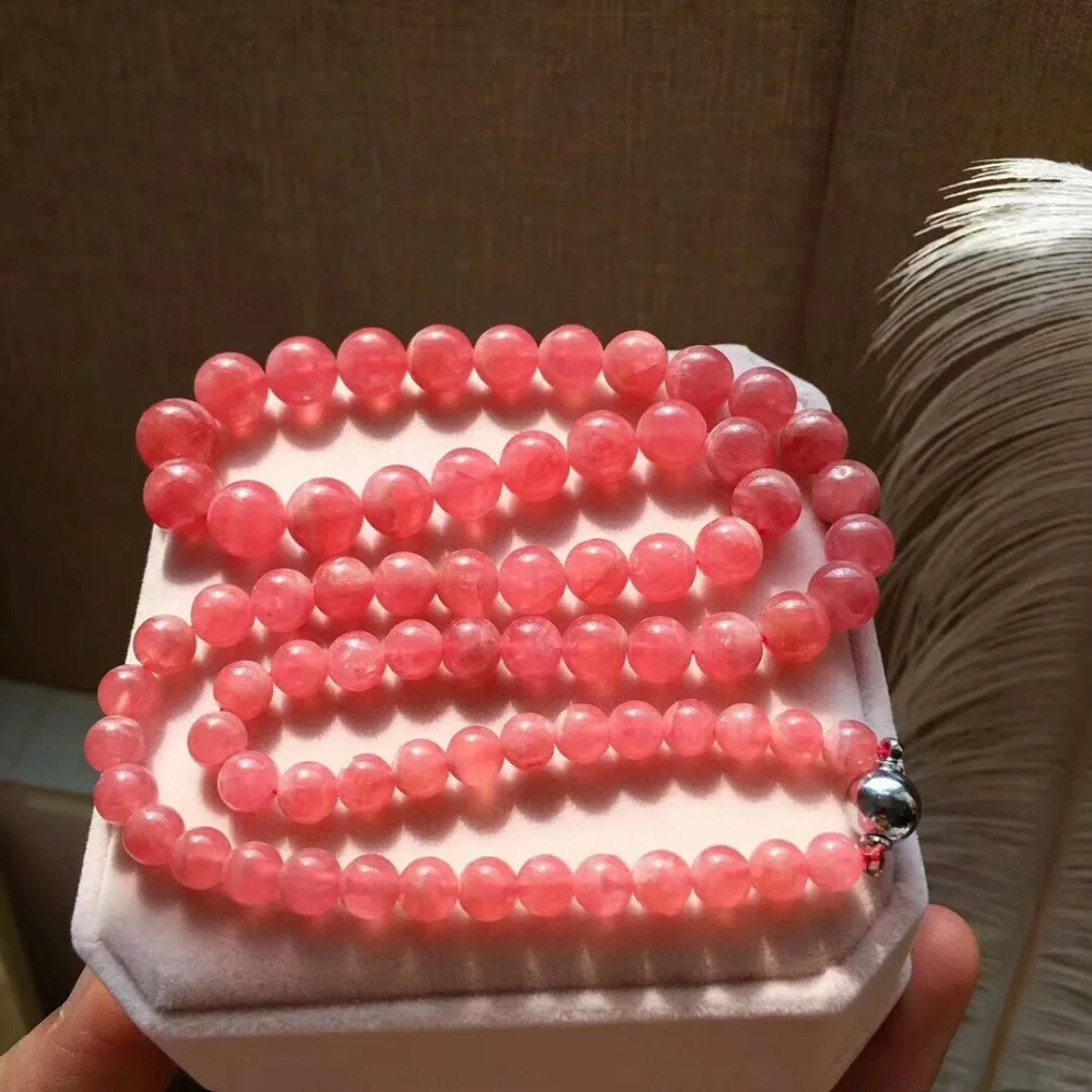 Топ натуральный Королевский лед Роза Rhodochrosite красный драгоценный камень 6-11 мм