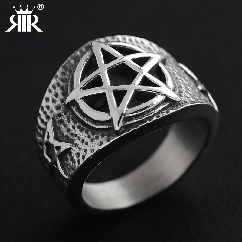 RIR новый магазин ретро кольцо из нержавеющей стали Wicca высокое качество