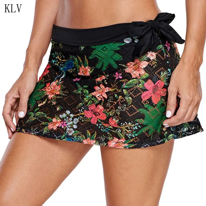 Женская летняя Купальная юбка большого размера Ажурные кружевные бикини плавки