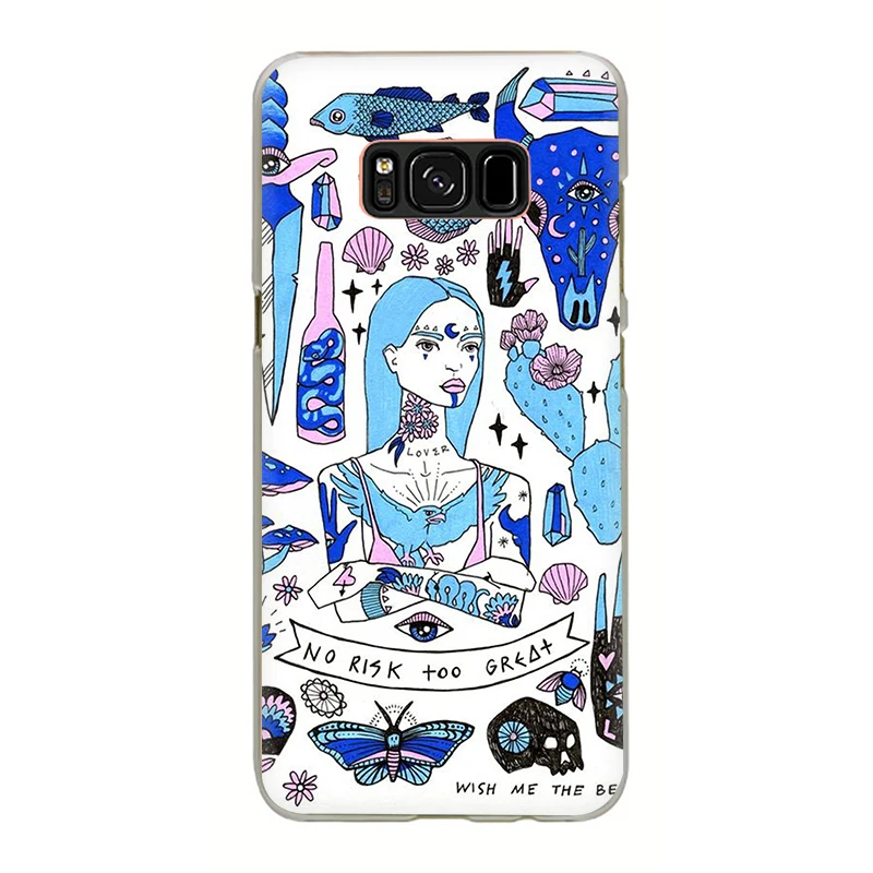 H9 Girly пастельных ведьмы жесткий чехол для телефона с рисунком в виде крышки для samsung S7 край S8 S9 S10 плюс S10e Note 8, 9, 10, M10 M20 M30 M40 - Цвет: H9