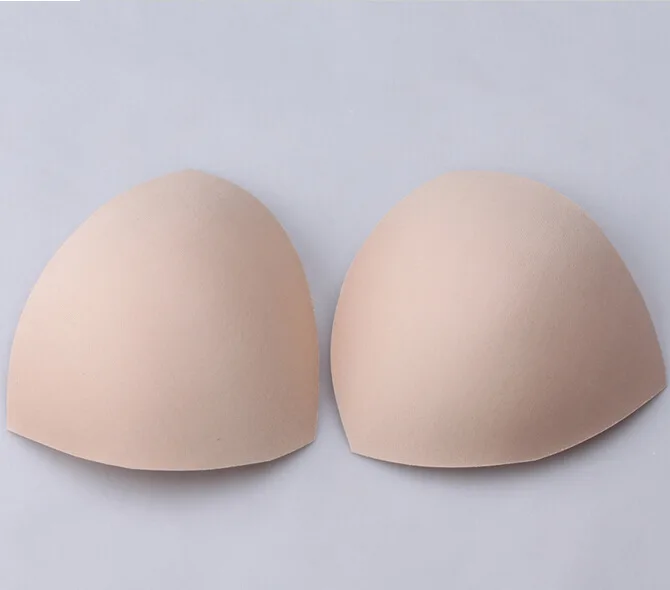 

Sponge padding inserts Genie Bra pads Foam cups breast chest pad inserts Breast Triangle & Round Paded Breast Push Up Bikini