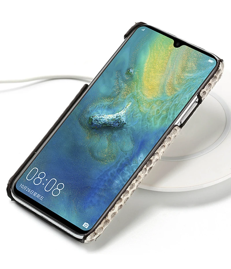 Чехол из натуральной змеиной кожи для huawei P30 Pro P20 Lite P10 чехол из кожи питона ручной работы Honor 10 9 View Note mate 20 P 30