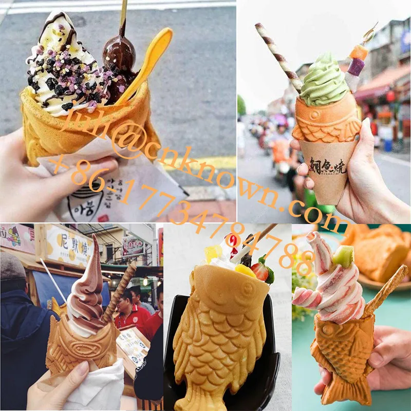 Fish Moulds Commercial Use Non-stick Electric Ice Cream Taiyaki Maker Machine Baker | Бытовая техника
