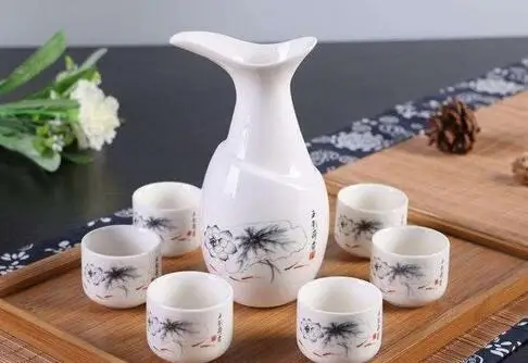 Керамический набор вина костюмы желтый рис графины горшок популярная теплая