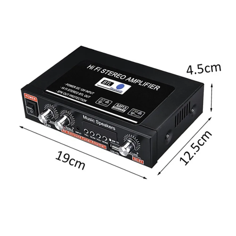 Автомобильный аудио усилитель мощности G30 HIFI Bluetooth fm-радиоприемник поддержка SD USB DVD MP3 с пультом дистанционного управления