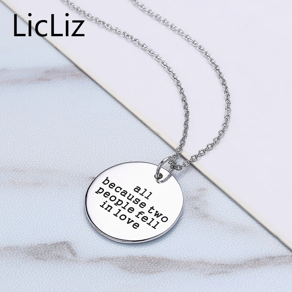 LicLiz 925 стерлинговый серебряный круглый кулон ожерелье для женщин плавающие