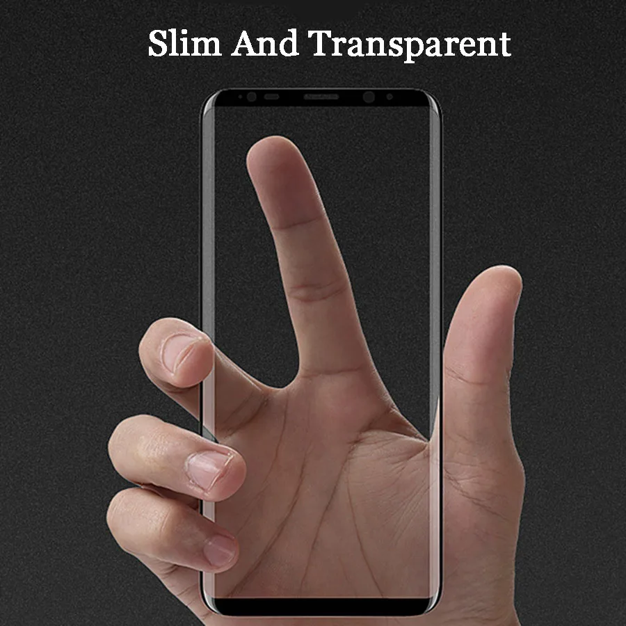 3D Curved Tempered Glass Full Cover For Samsung Galaxy S8 S9 Plus S7 Edge Screen Protector Film Note 8 glass | Мобильные телефоны и