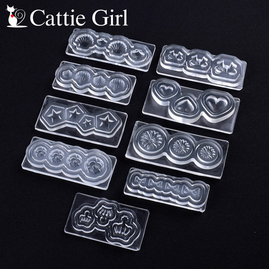 

3D Acrylic Mold for Nail Art Decorations DIY Design Silicone Nail Art Templates Pattern manicure beauty Nails Art Cattie Girl