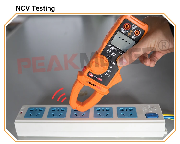 PEAKMETER PM2118 Смарт AC/DC клещи мультиметр ток напряжение сопротивление непрерывность измерения тестер с NCV