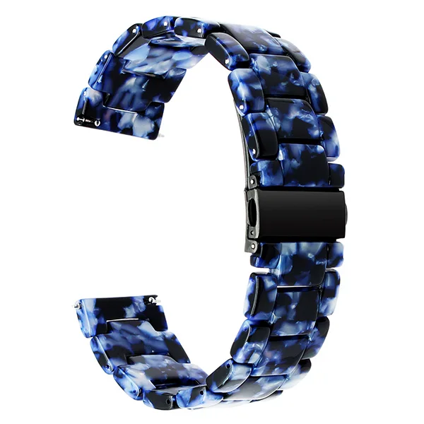 22 мм Quick Release смолы ремешок для huawei часы 2(классический) pebble времени Moto 360 2 46 мм группа Нержавеющая сталь Туфли с ремешком и пряжкой