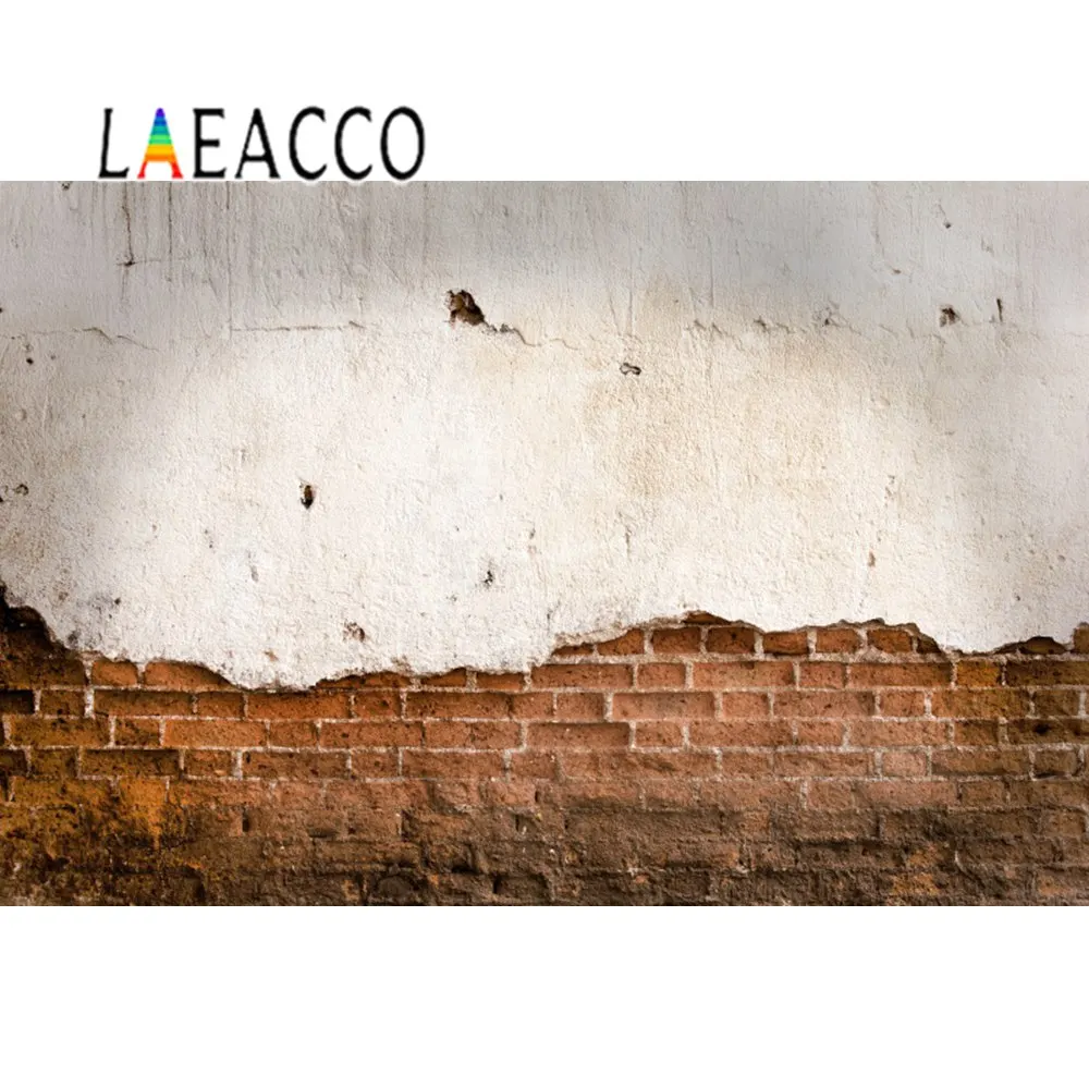 Laeacco Фото фоны старая кирпичная стена цемент детский портрет фотографический фон