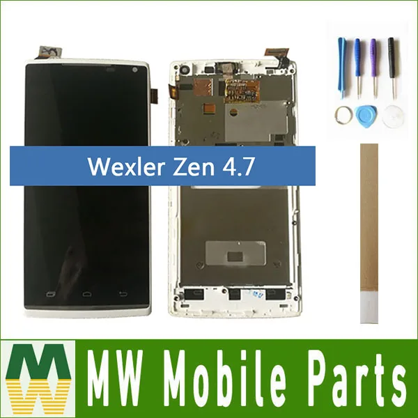 ЖК-дисплей 4 7 дюйма для Wexler Zen с рамкой инструментами и лентой | Мобильные телефоны
