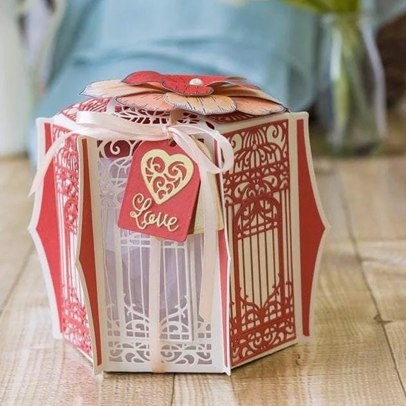 Кружевная клетка Подарочная коробка рамка металлические режущие штампы