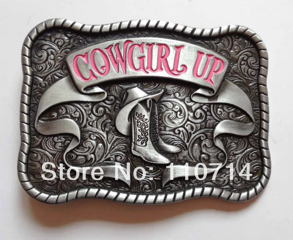 Западная пряжка для ремня Cowgirl Up с ботинками rodeo овальная стандартная оптовая