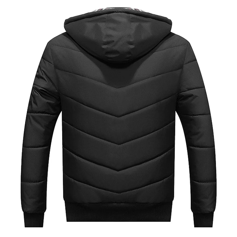 Men Boys Casual Warm Hooded Winter Zipper Coat Outwear Jacket Top Blouse | Мужская одежда