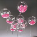 Прозрачный воздушный шар из ПВХ, украшение для дня рождения, баллоны с гелием, светящиеся воздушные шары Bobo перьев, декор для свадьбы, вечерние ринки, детская игрушка сделай сам