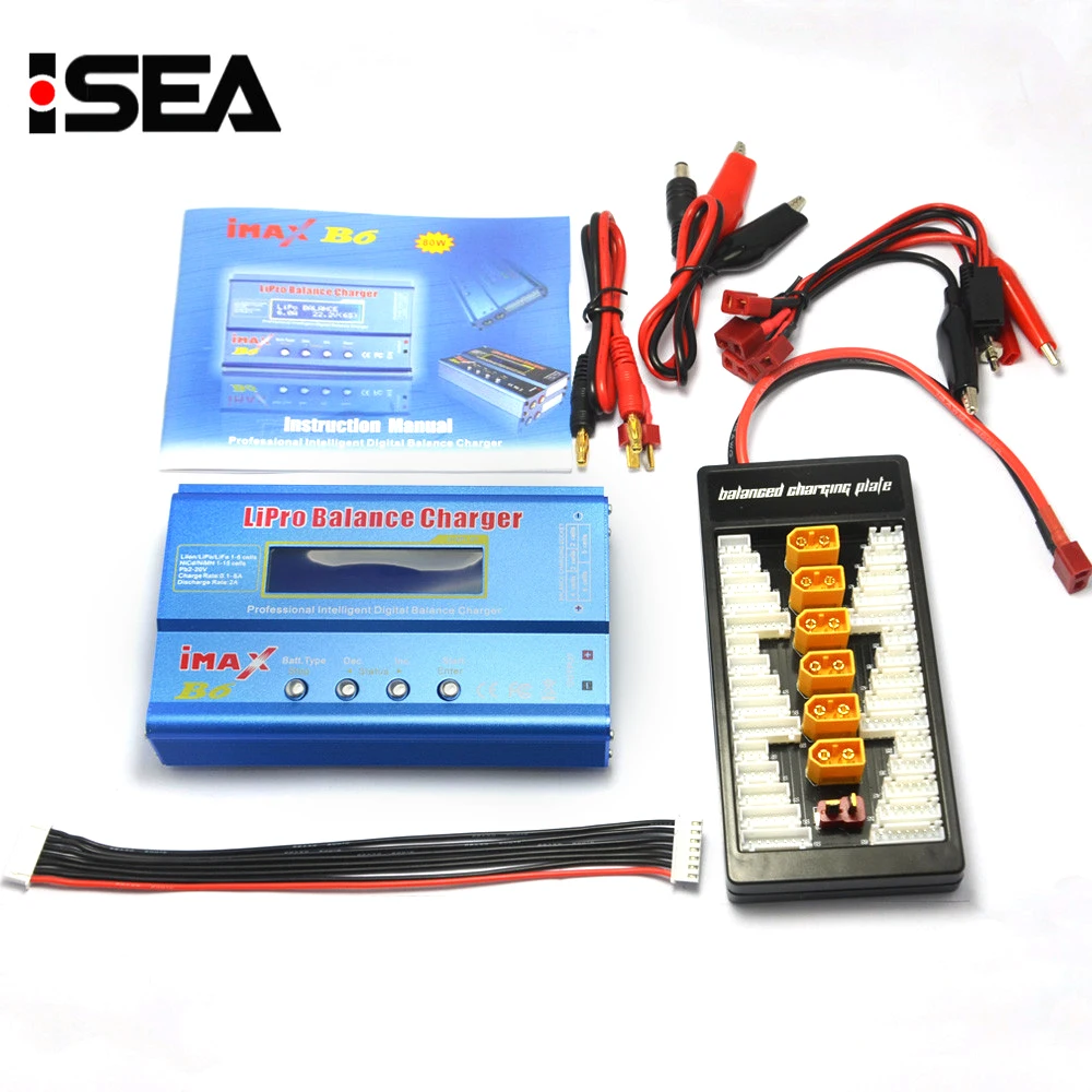 HTRC iMAX B6 80 Вт зарядное устройство с XT60 параллельная зарядная плата 2 6s Lipo пластина RC