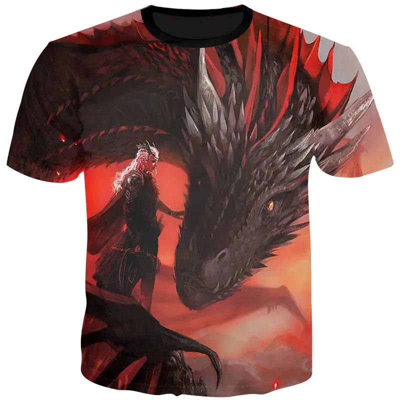 Cloudstyle футболка с короткими рукавами и 3D принтом из мультфильма Игра престолов