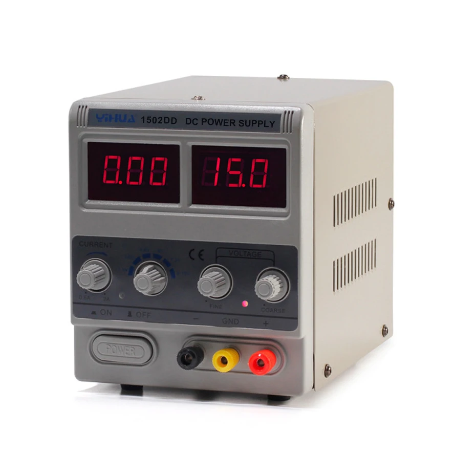 YIHUA 1502DD DC источник питания лабораторный Регулируемый цифровой для ремонта телефона 15 в 2A переключение регулятора напряжения DC источник питания