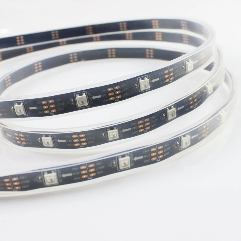 Бесплатная доставка Fedex 5050SMD WS2812B DC 5 В RGB Светодиодная Пиксельная полоса WS2812