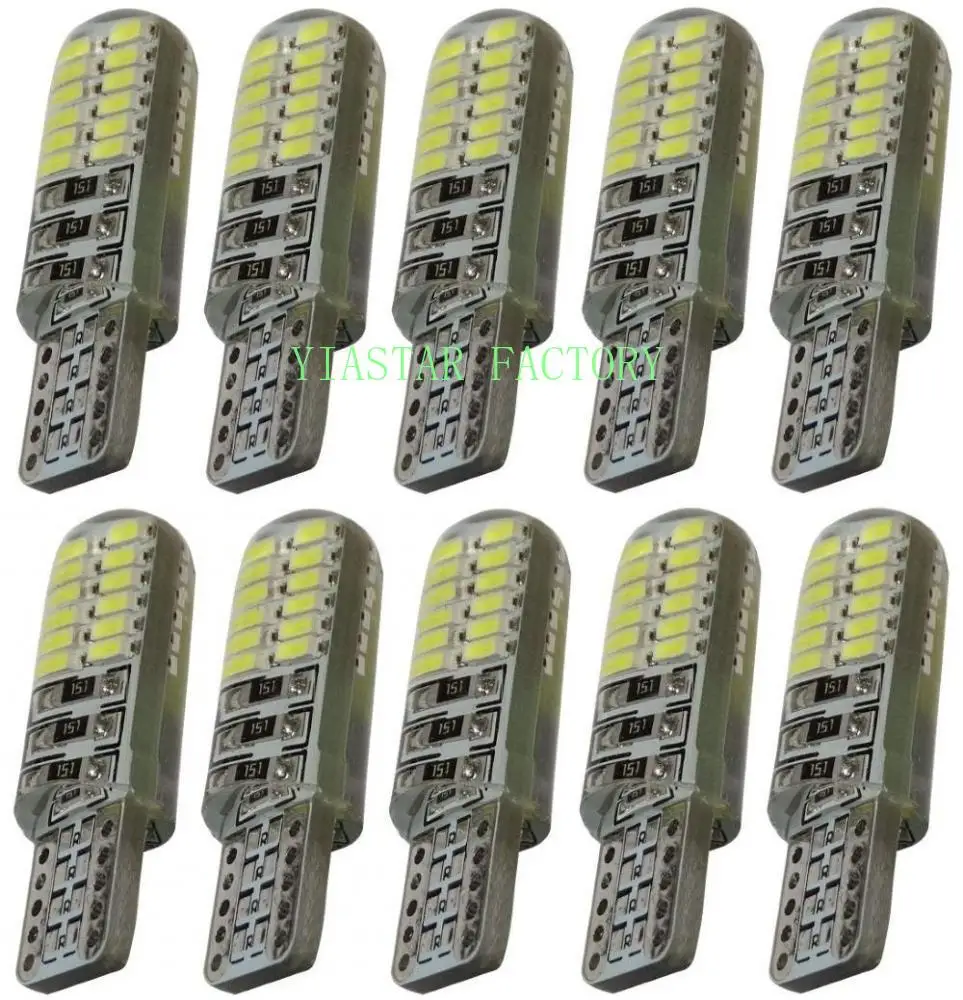 50 шт. автомобисветодиодный светодиодные лампы T10 194 W5W Canbus t10 24SMD 3014 w5w|Сигнальная