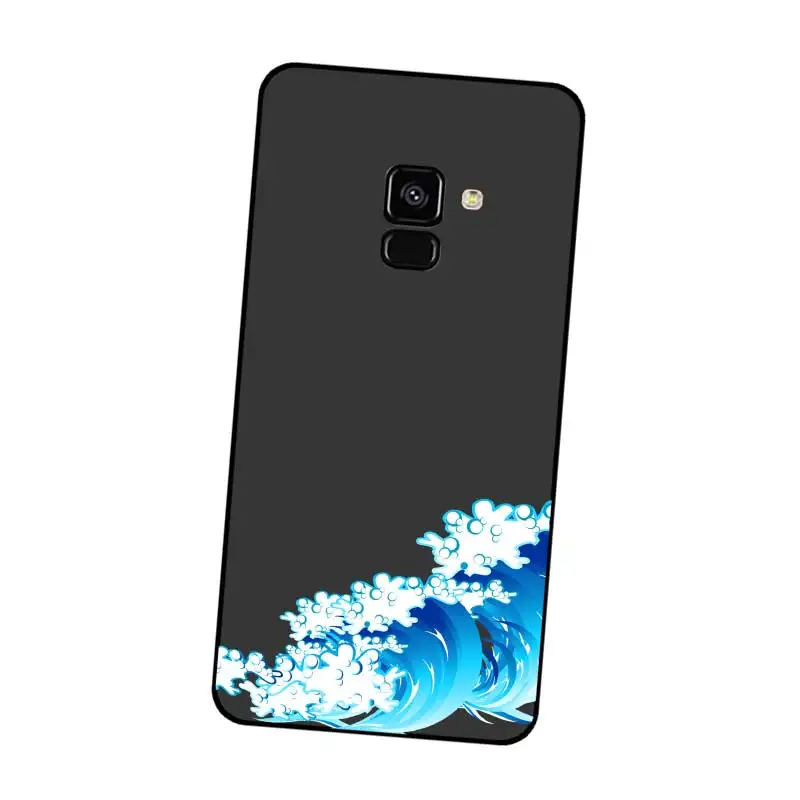 P075 большая волна черный силиконовый чехол для Samsung Galaxy J2 J3 J4 J5 J6 J7 J8 Pro Plus Prime 2018 2017 |
