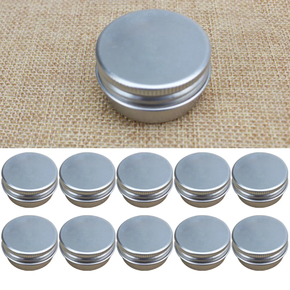 

10 PCS 15G Mini Empty Aluminum DIY Homemade Travel Nail Art Lip Balm Cosmetic Samples Body Cream Lotion Container