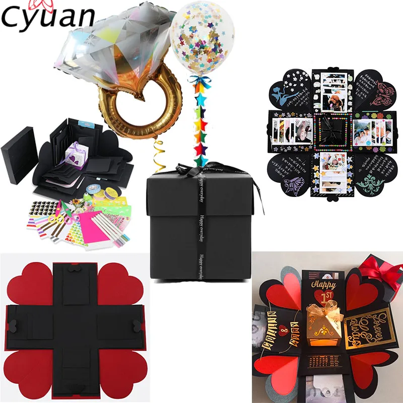 Cyuan Love Explosion Box DIY фотоальбом ручной работы для скрапбукинга коробка подарков на