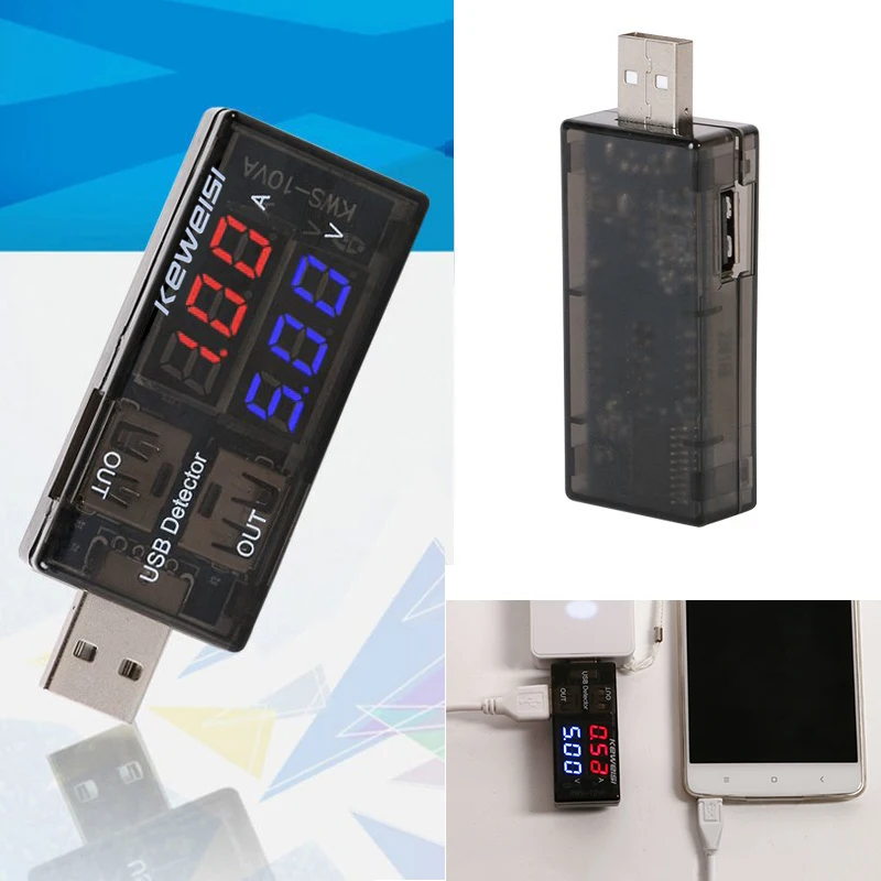 Двойной USB Ток Напряжение зарядное устройство детектор батарея тестер Вольтметр Амперметр